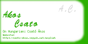 akos csato business card