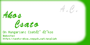 akos csato business card